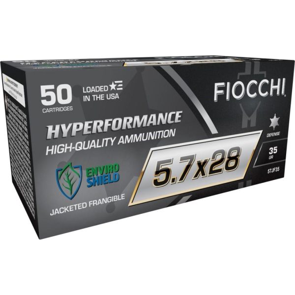 Fiocchi hyperformance defense handgun ammunition 5. 7x28 fn 35gr fg 1750 fps 50/ct