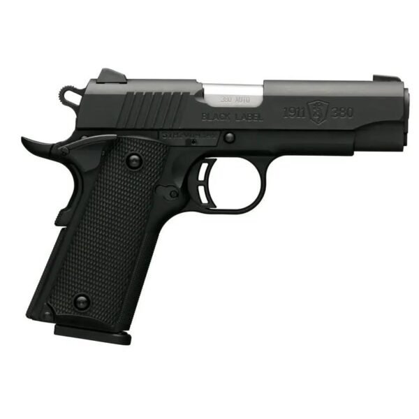 Browning 1911 380 black label compact handgun 380 acp 8rd magazine 3. 625" barrel black