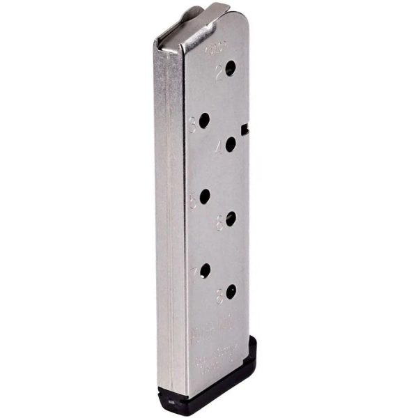 Chip mccormick power mag plus colt 1911 handgun magazine. 45 acp stainless steel 8/rd