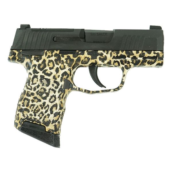 Sig sauer "leopard print" p365 optic ready handgun 9mm luger 10rd magazines(2) 3. 1" barrel x-ray 3 sights manual safety