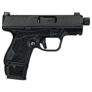 Black semi-automatic handgun, r7 mako model, featuring a textured grip and compact design.