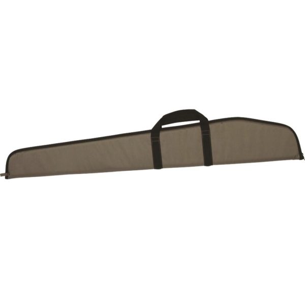 Olive green firearm carrying case with black handles and zipper, casey iowa.