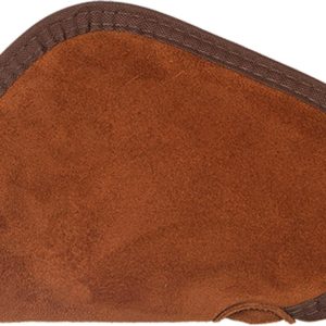 Brown suede gun case with dark brown fabric trim, featuring the Allen logo on a tag.