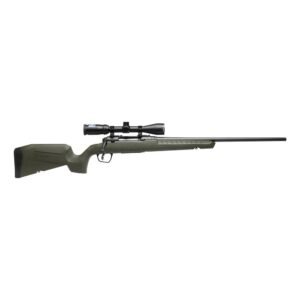 Olive green bolt-action rifle with a black scope and a long barrel, suitable for firearms enthusiasts in casey, iowa.