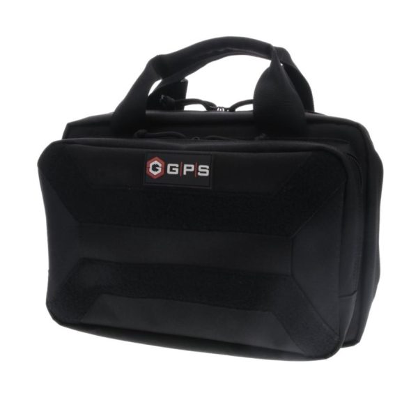Black gps tactical bag for firearms and ammo.