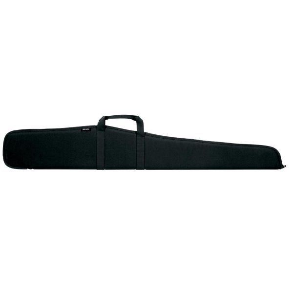Black rifle gun case with carrying handles, designed for firearms and ammo storage, photographed on a white background.