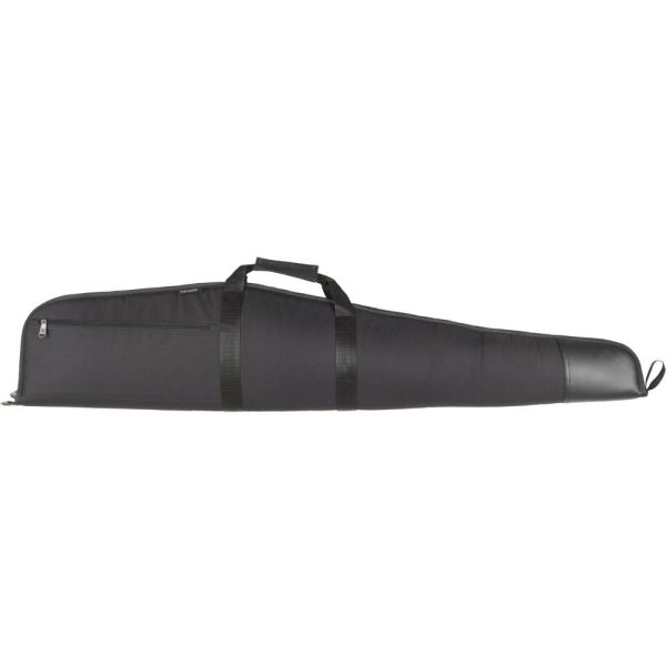 Black firearm bag with a zipper closure and dual-handled carrying straps, suitable for guns or ammo.