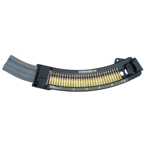 A black and green speed loader with brass ammunition, designed for firearms in casey, iowa.