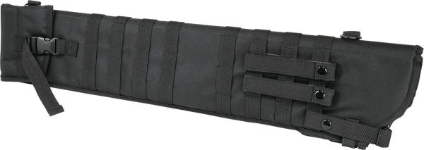 Black tactical gun bag with multiple straps and buckles, suitable for firearms and ammo storage.