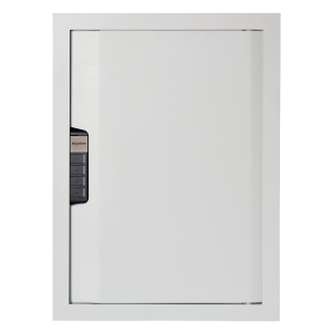 White wall safe with a black keypad on the side, designed for secure storage of firearms, guns, and ammo, available in Casey, Iowa.