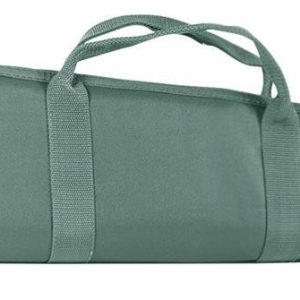 Green GunMate rifle bag with handles and zipper closure.