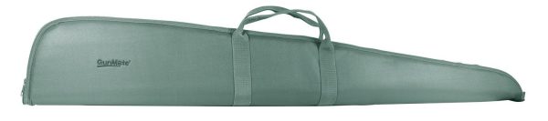 Green gunmate rifle bag with handles and zipper closure.