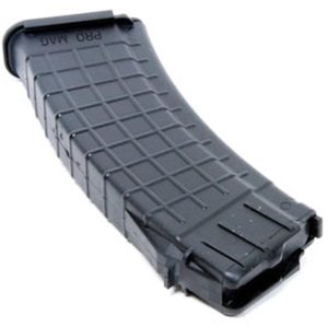 Black pro mag ak-47 rifle magazine with a textured surface, designed for firearms and ammo storage, relevant to casey, iowa.