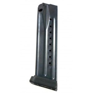 Black firearm magazine with numbered bullet holes, suitable for serp/seo keywords: firearms, guns, ammo, bag, iowa, casey iowa.