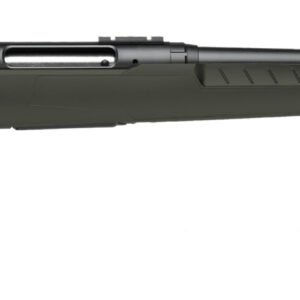 A matte black and dark green bolt-action rifle with a synthetic stock and streamlined barrel, suitable for firearms enthusiasts and hunters in casey, iowa.