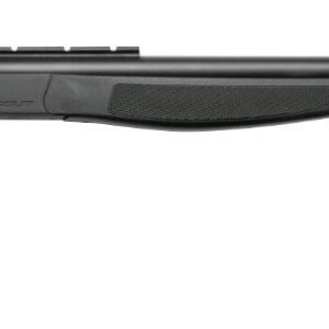 Black single-shot rifle with a long barrel and textured grip.