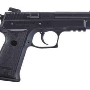 Black semi-automatic handgun with textured grip, featuring the brand name sarsilmaz k2 45 on the side.