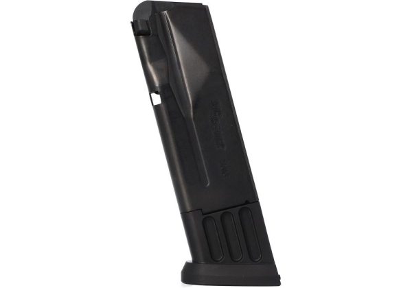 Black firearm magazine for sig sauer pistol.