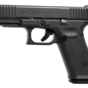 A black glock 22 gen4 pistol with a textured grip, engraved with "austria 40", shown against a white background.