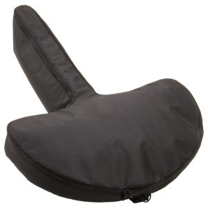 Black firearm carrying case with zipper, shaped for gun storage; keywords: firearms, guns, ammo, bag, Casey Iowa.