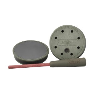 Green hunting game call set with a circular slate top and striker, labeled "Power Hen" with "Zink Calls" branding.