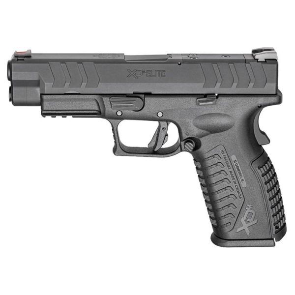 Black springfield xd-m elite handgun on a white background.