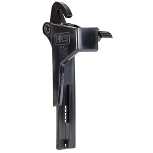 Black hks speedloader model 452 for firearms and guns, used for quick ammo reloading.