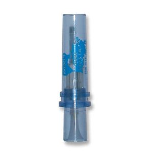 Translucent blue game call with text "Haydel's Game Calls Inc."