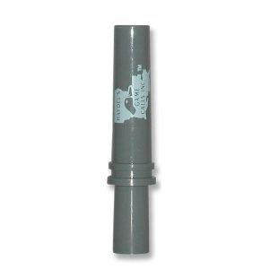 Gray duck call tube with "Haydel's Game Calls" logo on the side.