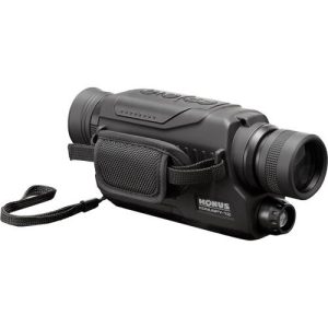 Black Konus monocular night vision device with strap and textured grip.