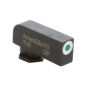 AmeriGlo H3 T00 GP gun sight with green dot on black background.