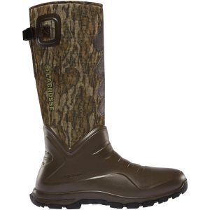 Altura LaCrosse verde oliva botas de caza con diseño camuflado y panel aerado, ideales para actividades al aire libre.