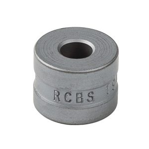 Silver RCBS precision metal cartridge case gauge for firearms and ammo.