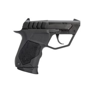 Black taurus. 22lr firearm with textured grip, minimalistic design, ideal for firearms enthusiasts in casey, iowa.