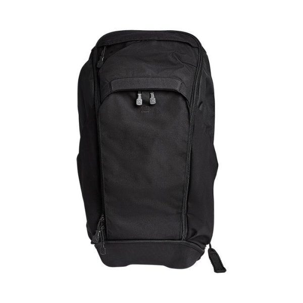 A black tactical backpack designed for firearms, featuring multiple zippers and compartments for storage, suitable for use in casey, iowa.