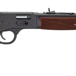 A lever-action rifle with a dark wood stock and black barrel, suitable for discussions on firearms, guns, ammo, and related topics in casey, iowa.