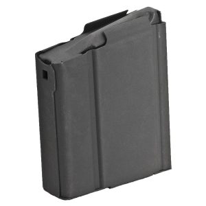 Gray ammunition magazine for firearms.