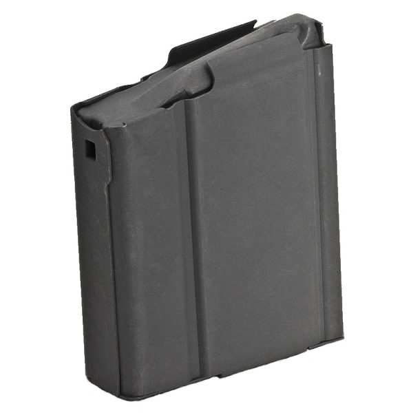 Gray ammunition magazine for firearms.