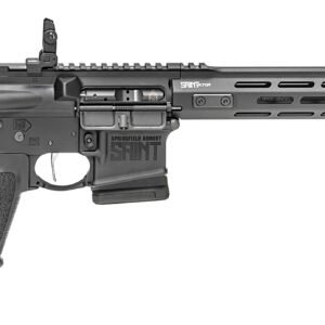 Black semi-automatic rifle with a long barrel and tactical handguard, featuring springfield armory branding, displayed against a white background.