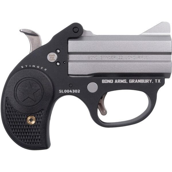 Bond arms stinger handgun. 22 lr 2rd capacity 2. 5" barrel grey with black grips