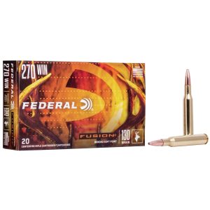 Federal fusion rifle ammunition. 270 win 130 gr btsp 3050 fps - 20/ct