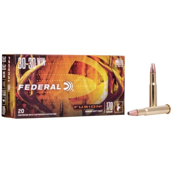 Federal fusion rifle ammunition. 30-30 win 170 gr btsp 2200 fps - 20/ct