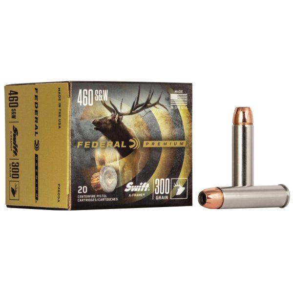 Federal premium vital-shok handgun ammunition. 460 s&w 300 gr saf 1750 fps 20/box