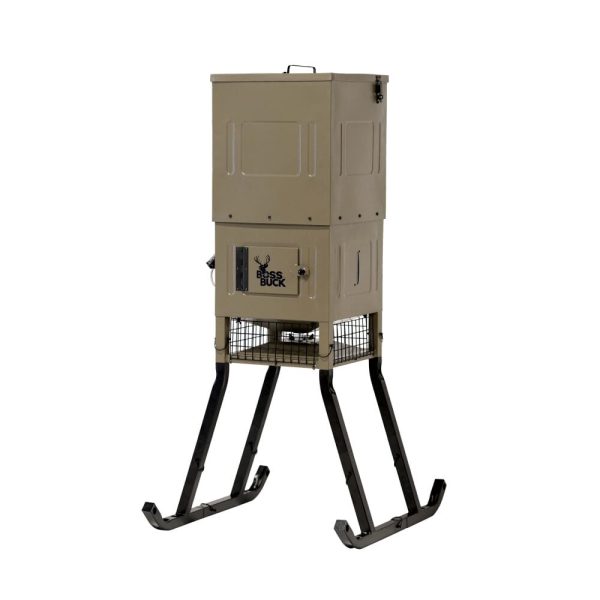 Boss buck fill sled feeder with diverter plate and solar panel 300lb motor freight only