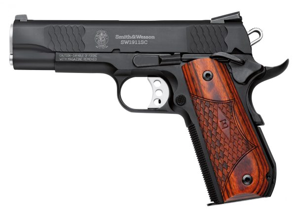 Smith and wesson sw1911sc 45a 4. 25" bl ns e-ser