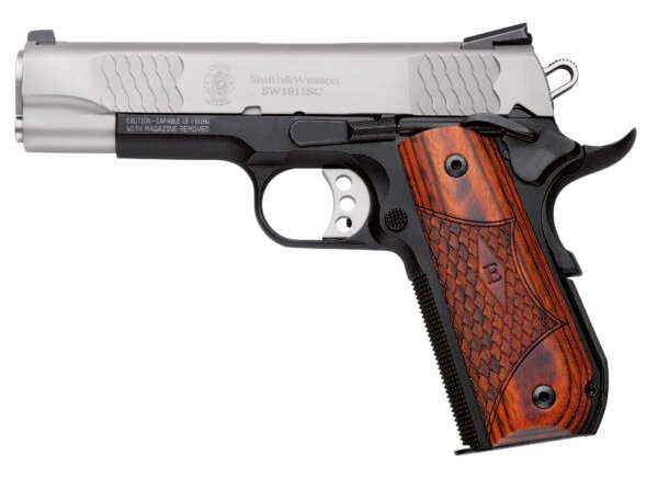 Smith and wesson sw1911sc 45a 4. 25" ss ns e-ser