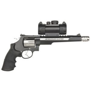 S&w pc m629 hunter w/red/green dot handgun. 44 mag 6rd capacity 7. 5" barrel w/compensator two-tone finish