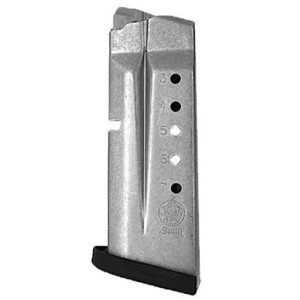 Smith & wesson m&p9 shield handgun magazine stainless steel 9mm luger 7/rd