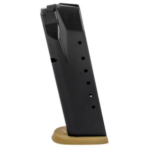 Smith & wesson steel m&p40 m2. 0 handgun magazine black w fde base. 40 s&w 15/rd