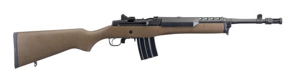 Ruger mini 14 tactical rifle 5. 56mm nato 20rd magazine 16. 12" barrel speckled black/brown hardwood stock